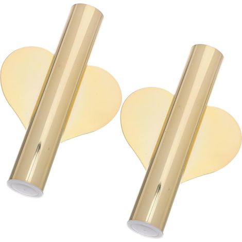 Vase mural minimaliste, lot de 2, en fer doré forme cœur, gain place (1/5)