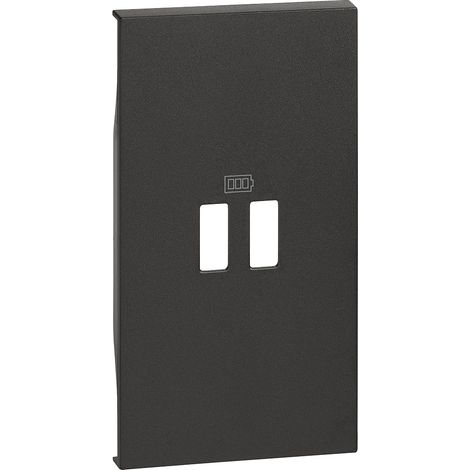 Living Now enjoliveur pour prise USB 2 modules noir BTICINO BTKG12PD