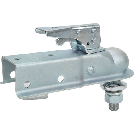 Attelage de remorque 2,36in, timon droit, charge 2000lbs, verrouillage facile avec boule 1 7/8in pour caravane, bateau, camping-car (1/5)