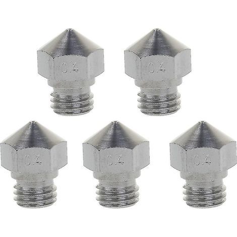 Satz mit 5 Mk10-Düsen aus hochtemperaturgehärtetem Stahl, M7-Gewinde für 1,75 mm (1/4)