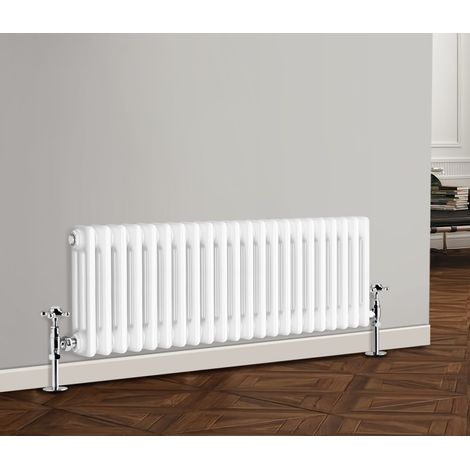 Traditional Radiator Cast Iron Style Radiator 3 Column White 300 x 1010mm