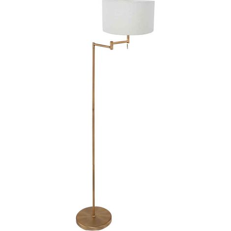 Mexlite - stehlampe - Bella - bronze - leinen metall - Ø 45cm -