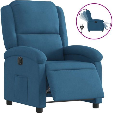 Fauteuil de Salon,Chaise,Fauteuil inclinable électrique bleu velours CFW751442 (1/5)