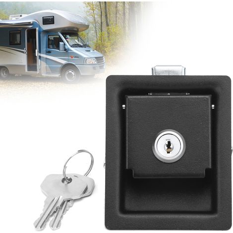 Cadenas universel pour coffre à outils de caravanes et camping-cars, cadenas à panneau noir, cadenas pour coffre à outils (1/5)