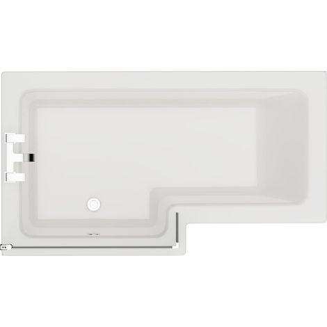 Loire 1500mm Left Hand L Shaped Shower Bath with Bath Screen and Front Bath Panel (1/5)