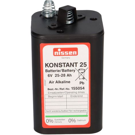 12x Nissen 4R25 Konstant 25 - 6V / 25-28Ah Luftsauerstoff - ohne Quecksilber und Cadmium (1/5)