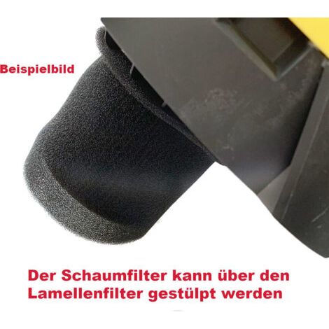 Set 2in1: Filtro a lamelle + Filtro di schiuma, Sostitutivo per vari modelli, Accessori aspirapolvere universali (1/4)