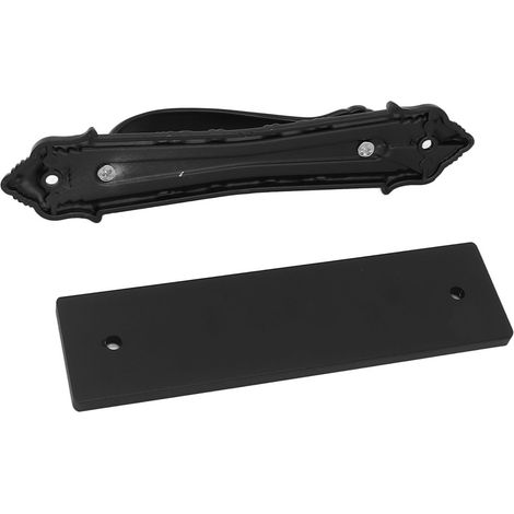 Poignée de tirage pour porte coulissante de grange en alliage d'aluminium noir sans perçage double face pour portail et armoire (1/5)