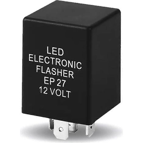 Relais clignotant LED EP27, relais clignotant 5 broches pour clignotant LED, indicateur clignotant électronique pour feux de détresse/avertissement fixes (1/5)
