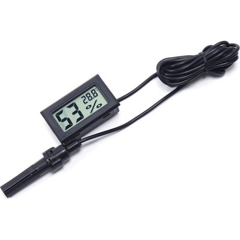 2-in-1 Thermometer-Hygrometer mit Sonde – LCD-Display – Messbereich: -10 °C bis 50 °C – 150 cm Sonde – Für Inkubatoren und Klimakammern (1/5)