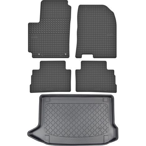 Hyundai Kona SUV de noviembre de 2017. Juego de alfombrillas de goma para coche y alfombrilla para maletero. (1/5)