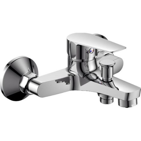 Rubinetto per bagno moderno miscelatore orientabile vasca in ottone cromato lucido (1/3)
