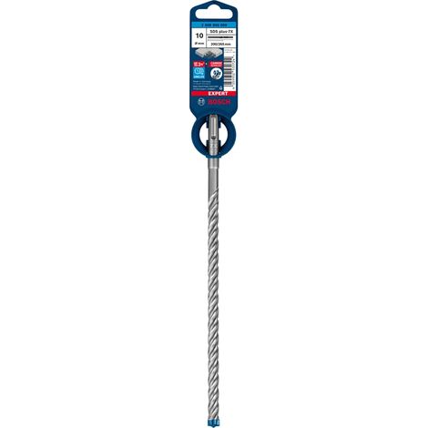 Bosch Hammerbohrer SDS plus 7X - Länge 265mm, Bohrer für Beton Betonbohrer 10mm mit 4-Schneiden, Hartmetall