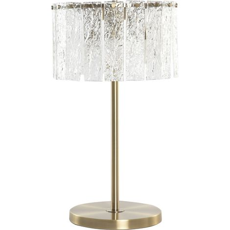 Lampara Sobremesa Cristal Metal 33X33X59 (1/5)
