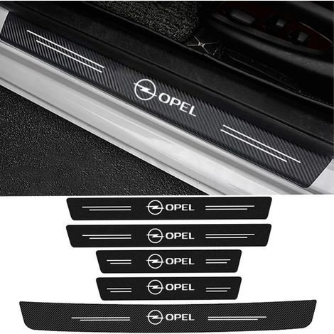 (5 pièces) Autocollants de seuil de porte en fibre de carbone pour Opel Zafira,Insignia,Astra J,H,G,K,Corsa D,Vectra,Vivaro,Mokka (1/3)