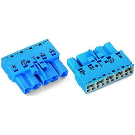 Connettore Wago Femmina 5 Vie Blu (1/2)
