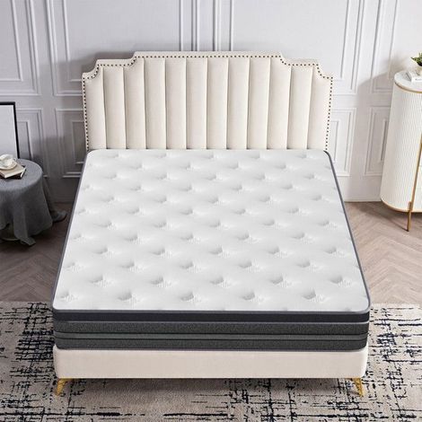Matelas 140x200 cm Premium - Très Épais 32 cm - Mousse en mémoire de Gel rafraîchissant + latex - literie de luxe - 10 Zones (1/4)