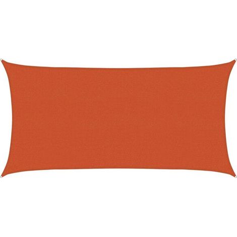 Voile d'ombre orange 2 x 6 m HDPE - Voile d'ombrage protection solaire anti-UV jardin terrasse extérieur (1/5)