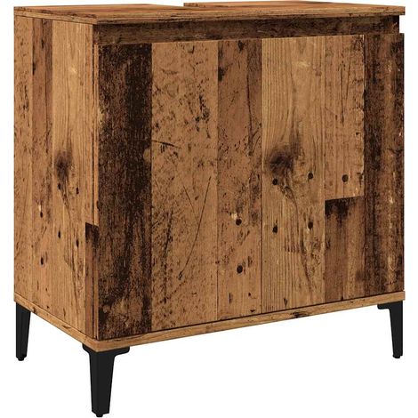 Maison Exclusive - Waschbeckenunterschrank Altholz-Optik 58x33x60