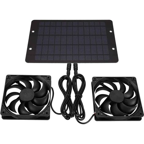 Ventilador Solar - 10 W - 12 V - Impermeable - Para Gallinero Invernadero Almacén Casa - 1 Unidad (1/5)