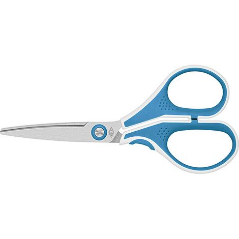 Wedo 975 5010 tijera de escritorio y manualidades Universal Corte recto Azul, Blanco