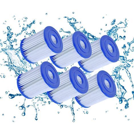 Cartouche filtrante Bestway taille I pour piscines, cartouche de rechange Bestway Easy Set pour filtre de piscine (6 pièces)-AquaForge (1/5)