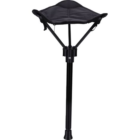 Tabouret pliable et portable, chaise de randonnée rétractable, tabouret à un pied pour le camping, les barbecues en plein air et la pêche, réglable en hauteur sur 3 positions (1/5)