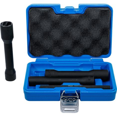 Juego  de  llaves  de  vaso  de  perfil  en  espiral  BGS  /  extractor  de  tornillos,  de  impacto  cuadrado  interior  12,5  mm  (1/2")  SW  17  -21  mm  4  pzas.  -  5264 (1/4)