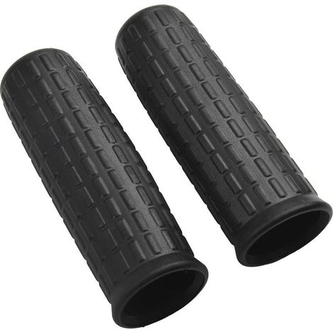 Lot de 2 poignées en caoutchouc antidérapantes pour brouette, accessoires universels, tubes ronds de rechange pour chariot de cour, noir (122 x 32 mm) (1/5)