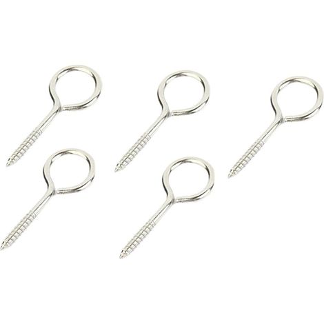 5 crochets plafond - inox - pour suspension et décoration (1/5)