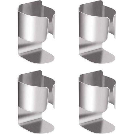 Pack de 4 soportes para cepillos de dientes eléctricos de acero inoxidable 304, autoadhesivos, para cepillos de dientes eléctricos, pasta de dientes y limpiadores faciales. (1/3)