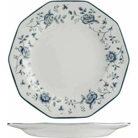 Servizio piatti da tavola 18 pezzi earthware rose blue (1/3)