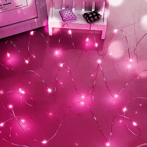 Rosa Lichterketten, Dalugo 50 LED batteriebetriebene rosa Lichterketten für Mädchen Schlafzimmer Geburtstagsfeier Weihnachtsdekorationen (1/5)