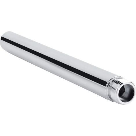 Bras De Douche Extension En Acier Inoxydable Rallonge De Douche 20Cm Tube D'Extension De Douche Rond G 1/2" Bras D'Extension De Pomme De Douche Accessoire De Salle De Bain (1/4)