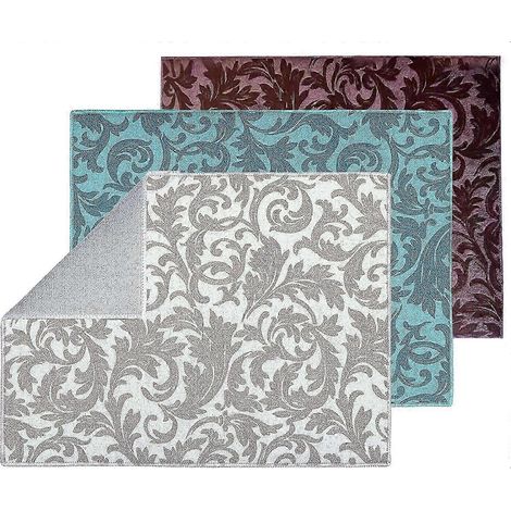 Lot de 3 tapis égouttoirs à vaisselle absorbants et réversibles en microfibre, lavables en machine, pour plan de travail de cuisine, grand format 38 x 51 cm (XL). (1/5)