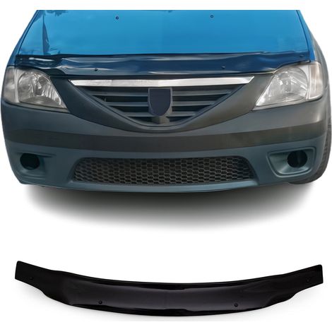 Deflecteurs d'air Capot de Voiture pour Dacia Logan 2005-2012 Acrylique Noir (1/5)