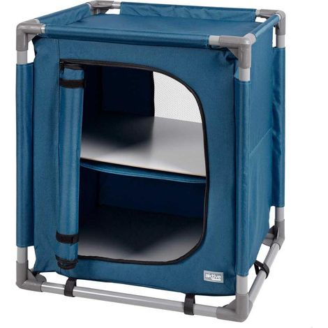 Aktive Falt-Schrank Camping grau-blau robust