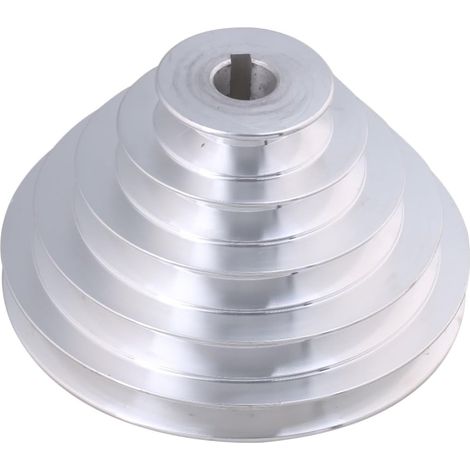 Poulie en aluminium à 5 plis - diamètre intérieur 19 mm, diamètre extérieur 54-150 mm, largeur 12,7 mm - pour courroies de distribution trapézoïdales de type A (1/5)