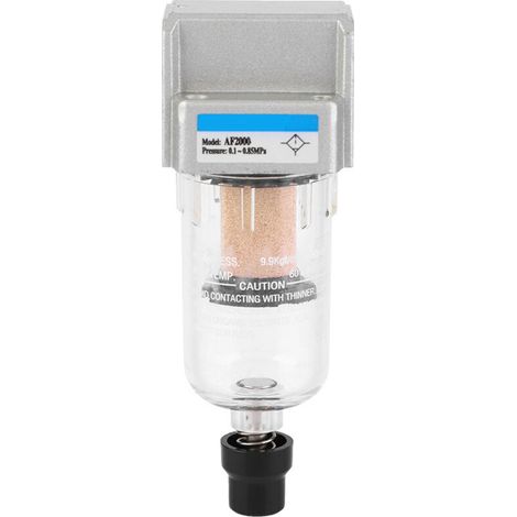 Filtro de aire para compresor: recambio compacto para sistemas de drenaje automático, compatible con mangueras estándar.