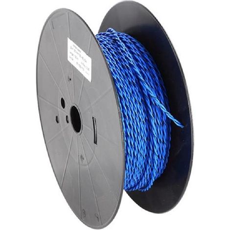 Cable compatible avec enceinte torsade 2x1.50mm2 Bleu noir 100m
