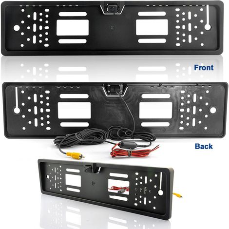 TRADE SHOP - Portatarga Con Telecamera Retromarcia Auto Retrocamera 4 Led 170 ° Visione Notte - (1/5)