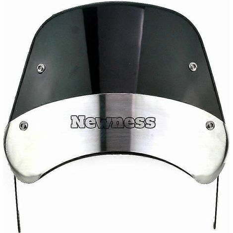 Déflecteur de vent universel pour pare-brise de moto (compatible Harley, Honda, Yamaha, Kawasaki, Suzuki, phares de 6,5" à 9,45") - Noir et argent au centre (1/5)