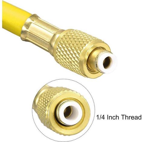 Tuyau flexible pour climatiseur - - 1,5 m (4,92 pi) - Filetage 1/4 SAE - 800 PSI - Caoutchouc & laiton (1/4)
