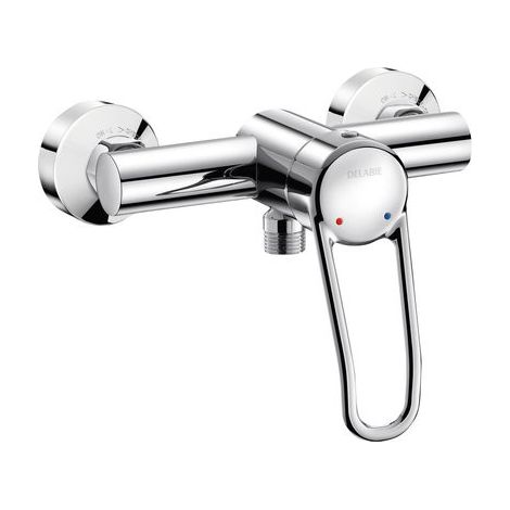 Mitigeur de douche Securitherm à équilibrage de pression (EP) avec manette ajourée, raccords Stop/Purge et système de sécurité intégré (1/2)