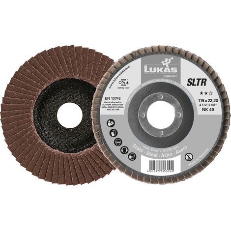 LUKAS Schleiflamellenteller SLTR Normalkorund ø 125 mm Korn 80 Inhalt: 10 Stück (1/4)