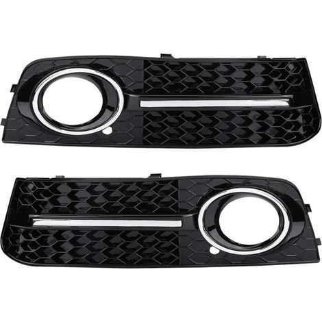 Glänzende Chrom-Nebelscheinwerferabdeckung, Frontgrill passend für A4/S4 B8 09-12 (1/5)