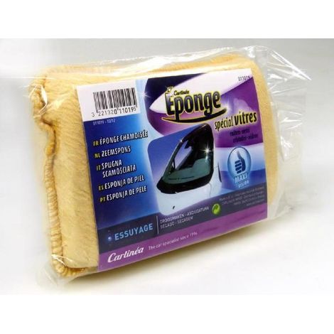 Eponge chamoisee essuie-vitre