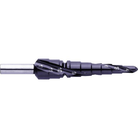 Exact 796 / 07021 HSS Foret étagé 4 - 12 mm TiAIN Longueur totale 80 mm tige à 3 surfaces 1 pc(s) (1/2)