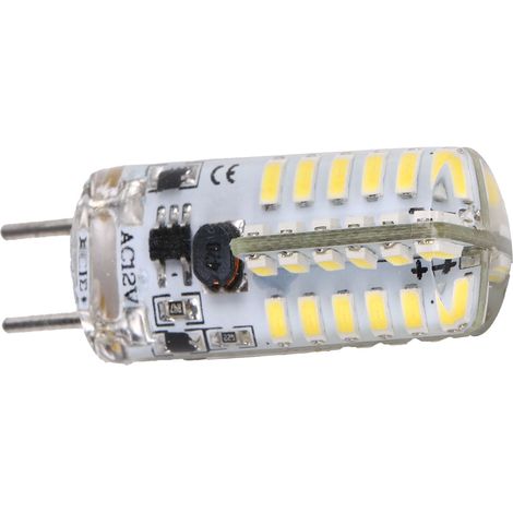 48-LED-Silikonlampe 3W 300LM GY6.35 BiPin-Lampe AC12V für Kronleuchter und Deckenlampen (Kaltweiß 6000-6500K) (1/5)