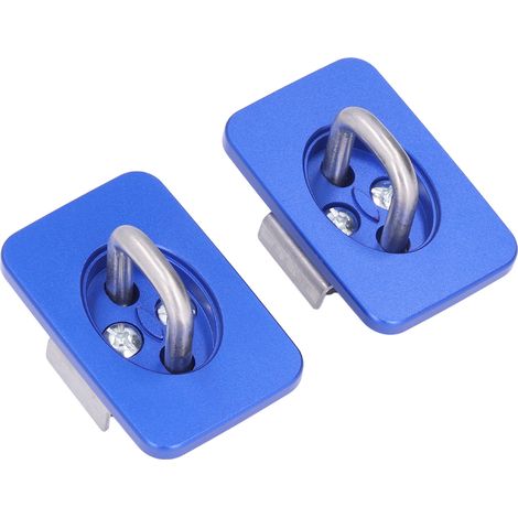 Ancres de sangle rétractables pour camion RAM 1995-2018, remplacement accessoire auto, paire de points d'ancrage bleus, fixation de charge robuste pour benne et remorque. (1/5)